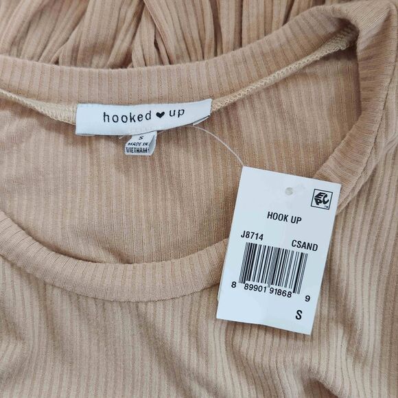 Tan Babydoll Top Size Small NWT Tan Ribbed Knit Boho Top - Picture 5 of 6